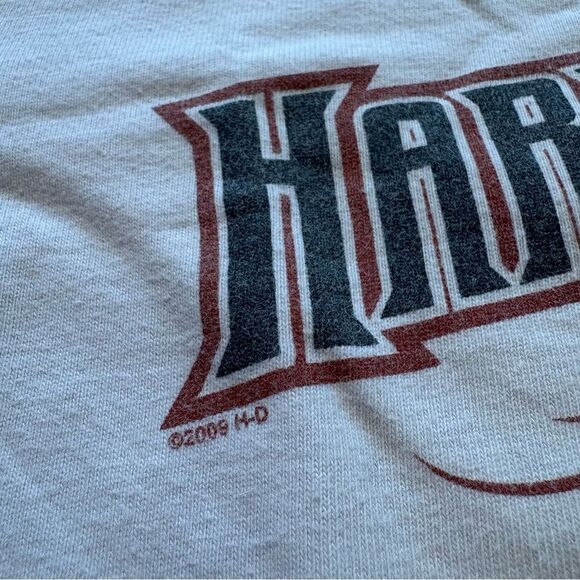 Harley-Davidson T Shirt Kauai Vintage White 2007 2009 Graphic Tee Flame Small - Picture 6 of 7